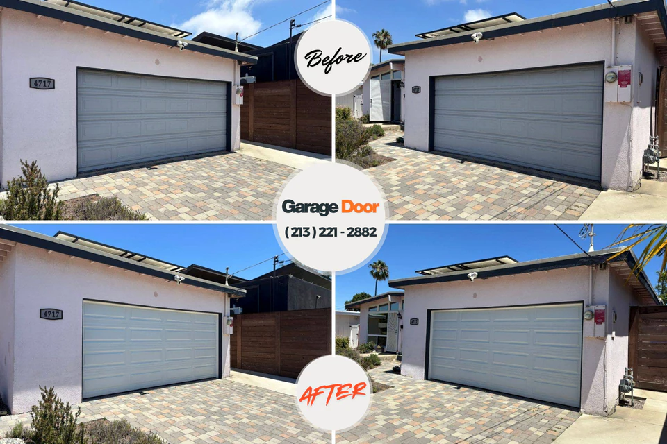 Before and after: garage door opener repair North Merritt Island, FL